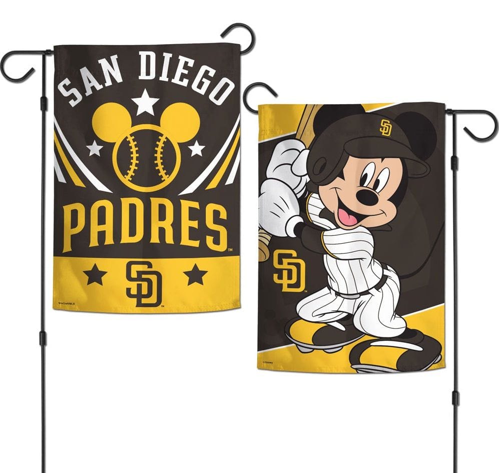 San Diego Padres Garden Flag 2 Sided Mickey Mouse heartlandflags