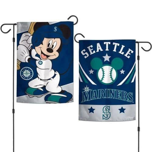 Seattle Mariners Garden Flag 2 Sided Mickey Mouse Baseball heartlandflags