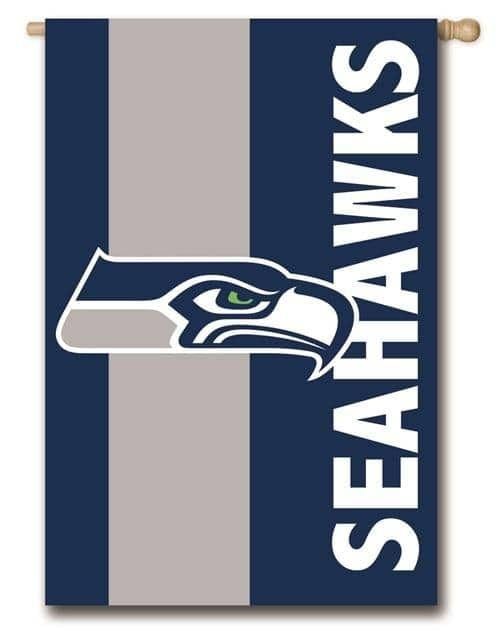 Seattle Seahawks Flag 2 Sided Embellished Applique House Banner heartlandflags