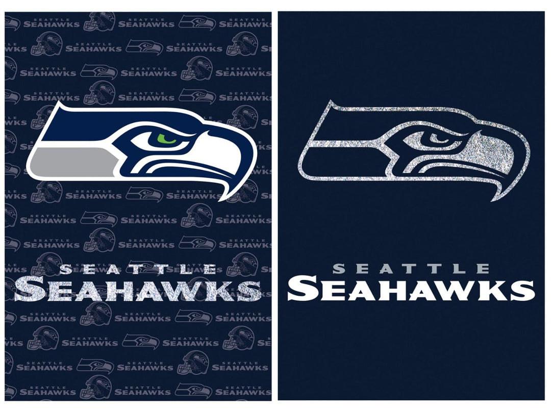 Seattle Seahawks Flag 2 Sided Glitter Logo House Banner heartlandflags