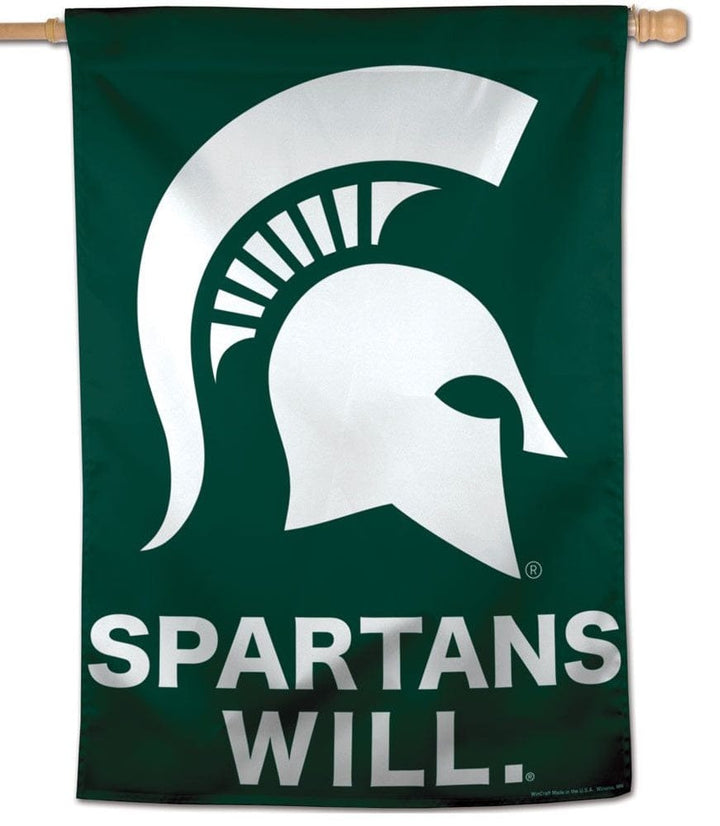 Spartans Will Banner Michigan State House Flag heartlandflags