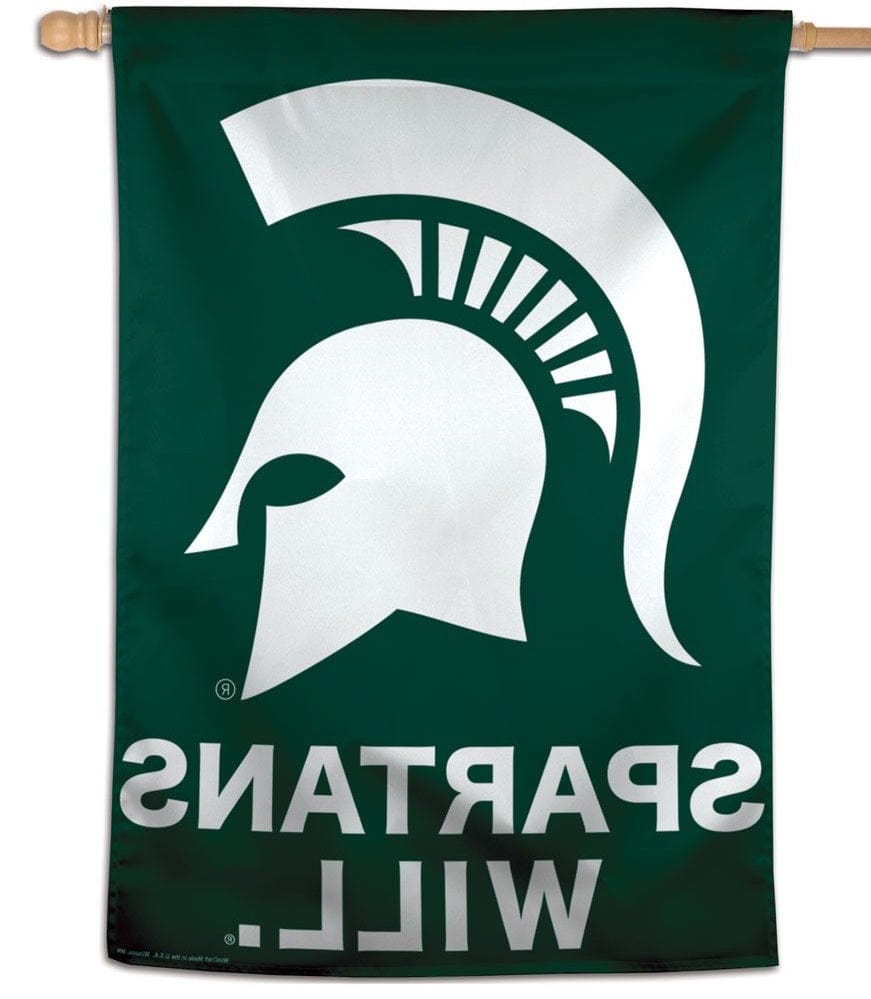 Spartans Will Banner Michigan State House Flag heartlandflags