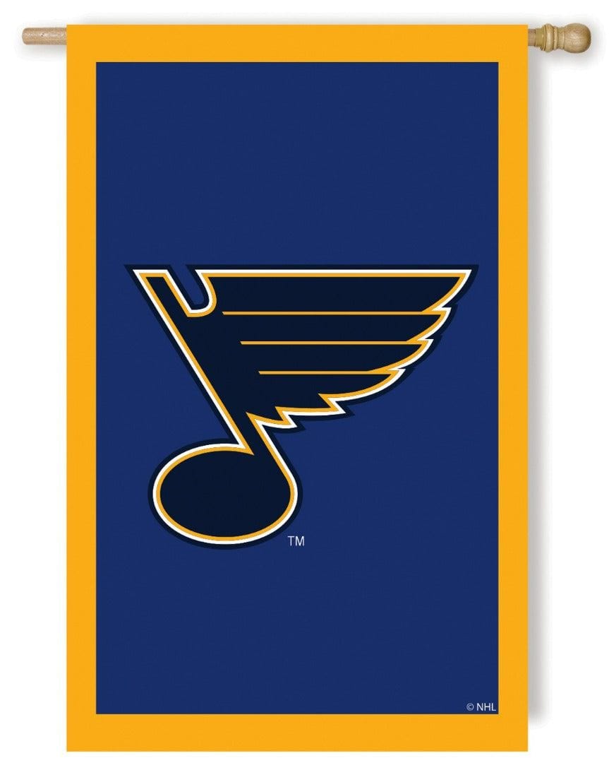 St Louis Blues Flag 2 Sided Applique Banner Hockey heartlandflags