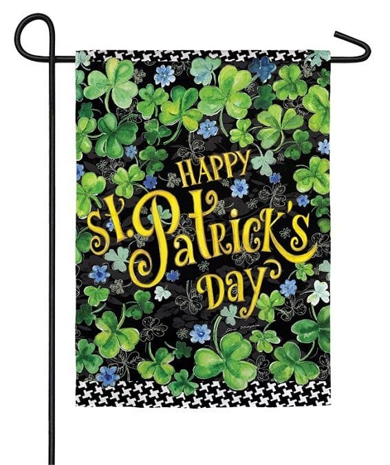 St. Patrick's Day Luck Garden Flag 2 Sided Irish heartlandflags