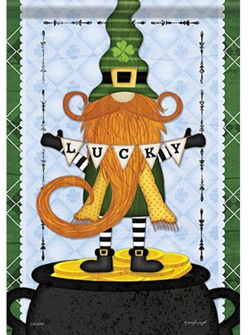 St Patricks Gnome Garden Flag 2 Sided heartlandflags