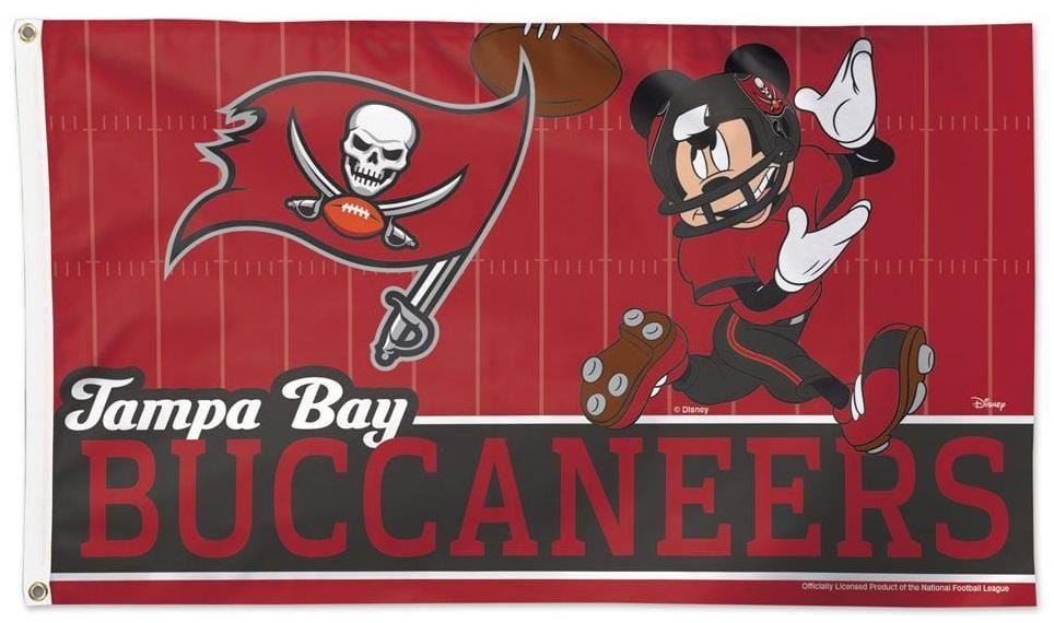 Tampa Bay Buccaneers Flag 3x5 Mickey Mouse Football heartlandflags