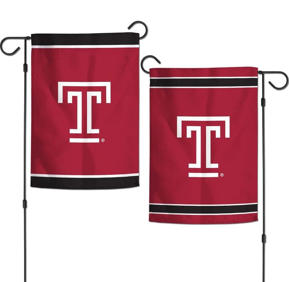 Temple University Garden Flag 2 Sided Logo heartlandflags