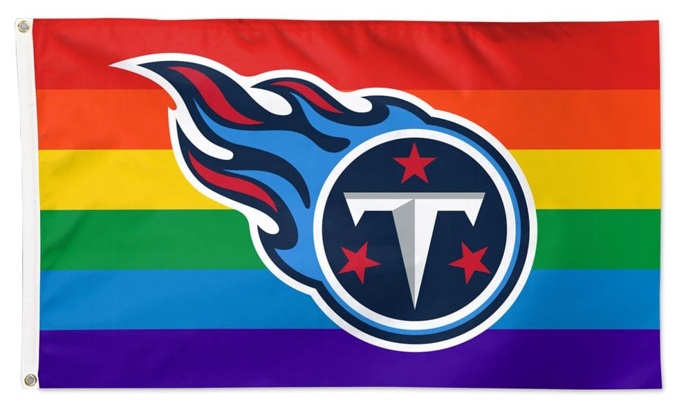 Tennessee Titans Flag 3x5 Pride Rainbow heartlandflags