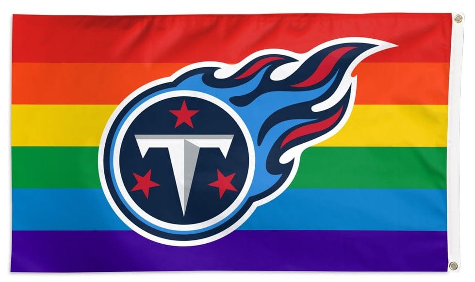 Tennessee Titans Flag 3x5 Pride Rainbow heartlandflags