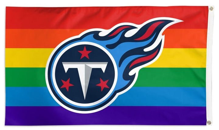 Tennessee Titans Flag 3x5 Pride Rainbow heartlandflags