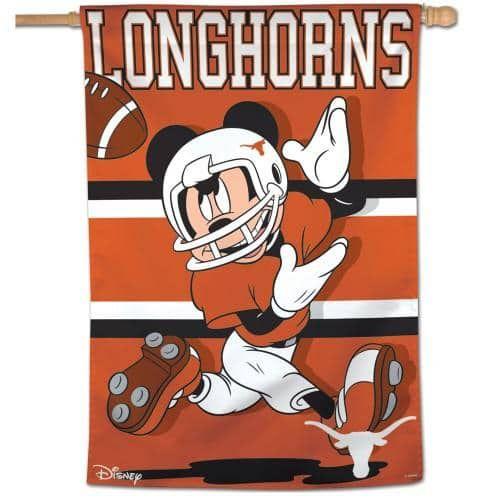 Texas Banner Mickey Mouse Longhorns Football House Flag heartlandflags