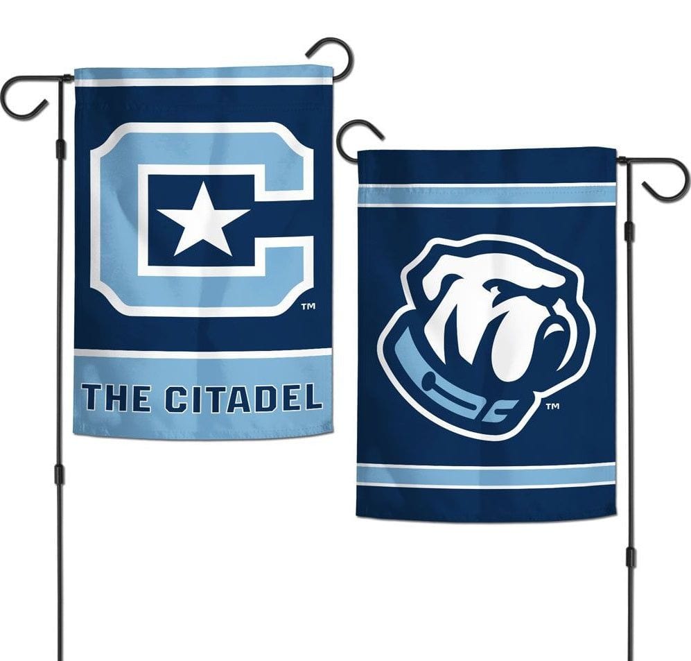 The Citadel Garden Flag 2 Sided Logo heartlandflags