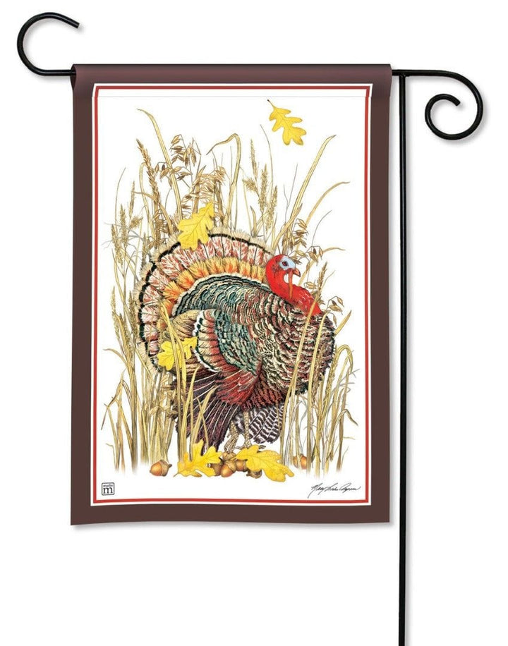 Turkey Hideout Garden Flag 2 Sided Thanksgiving heartlandflags