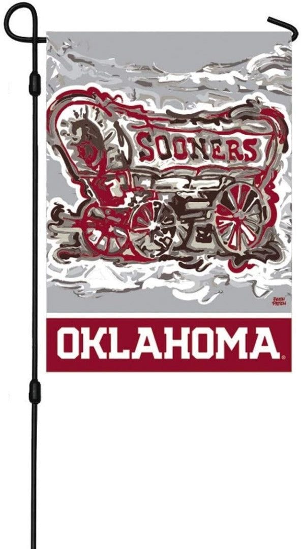 University of Oklahoma Garden Flag 2 Sided Justin Patten Sooners heartlandflags