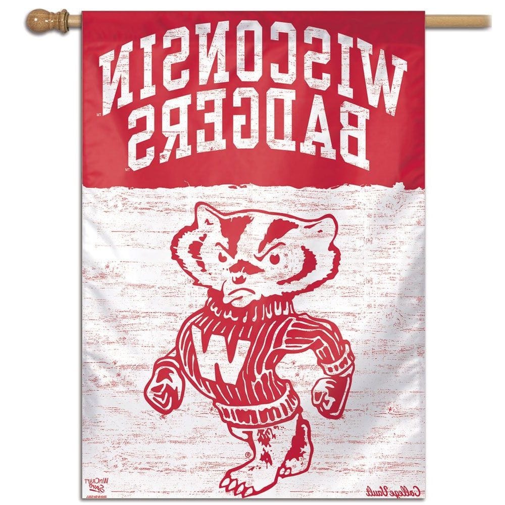 University of Wisconsin Badgers Vault Logo Banner Flag heartlandflags