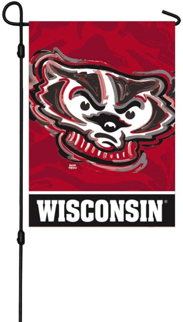 University of Wisconsin Garden Flag 2 Sided Justin Patten Badgers heartlandflags