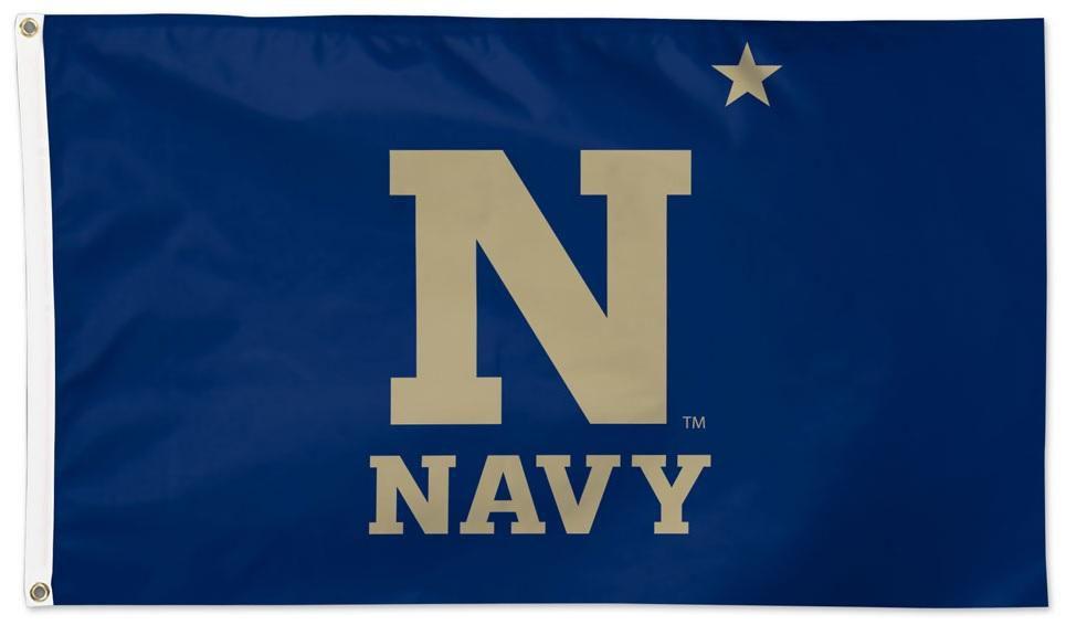 US Naval Academy Flag 3x5 New Logo heartlandflags