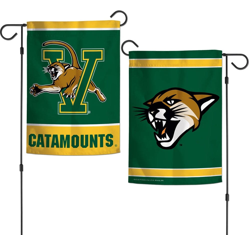 Vermont Catamounts Garden Flag 2 Sided Logo heartlandflags