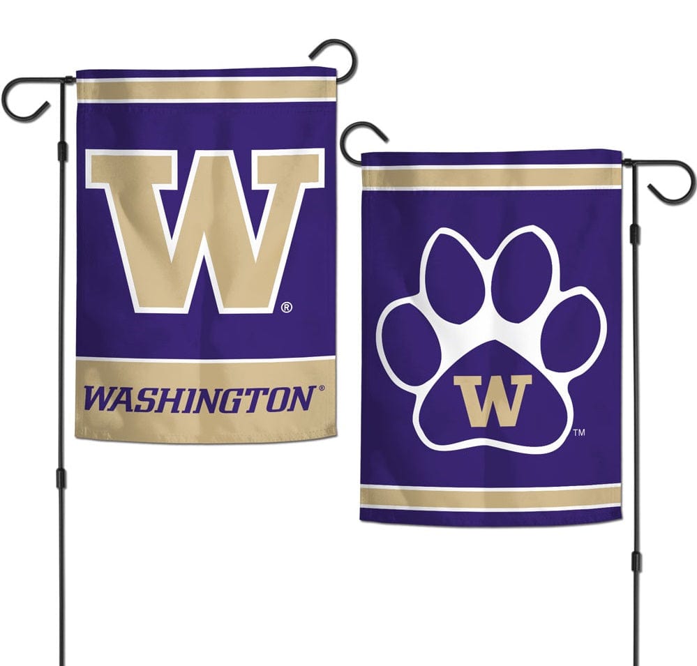 Washington Huskies Garden Flag 2 Sided Logo heartlandflags