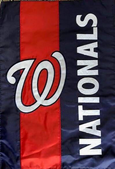 Washington Nationals Garden Flag 2 Sided Applique Embellished heartlandflags