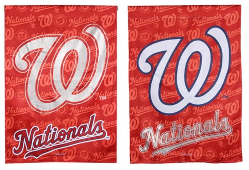 Washington Nationals Garden Flag 2 Sided Glitter Baseball heartlandflags