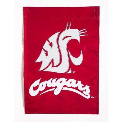 Washington State University Cougars Garden Flag 2 Sided Applique heartlandflags