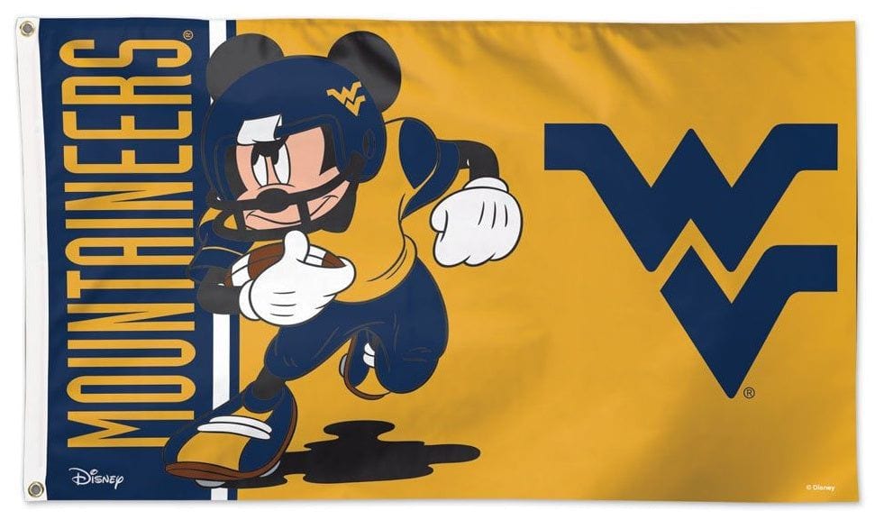 West Virginia Mountaineers Flag 3x5 Mickey Mouse Football heartlandflags