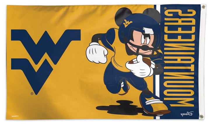 West Virginia Mountaineers Flag 3x5 Mickey Mouse Football heartlandflags