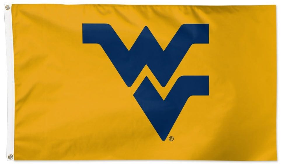 West Virginia Mountaineers Flag 3x5 WV Logo Yellow heartlandflags