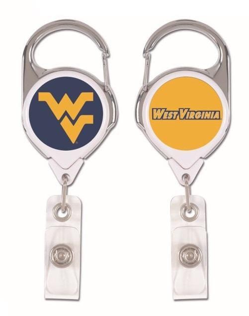 West Virginia Mountaineers Reel Retractable 2 Sided Badge Holder heartlandflags