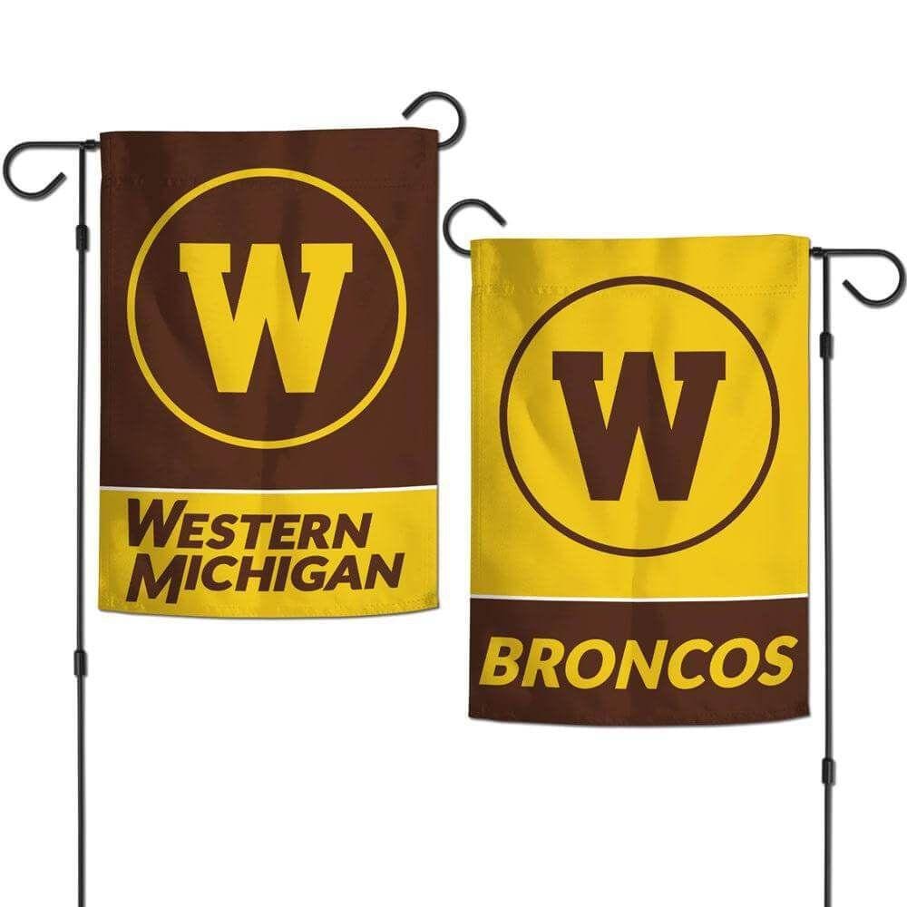 Western Michigan Garden Flag 2 Sided Broncos heartlandflags