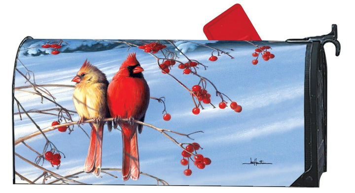 Winter Cardinals In Snow Mailbox Cover Mailwrap heartlandflags