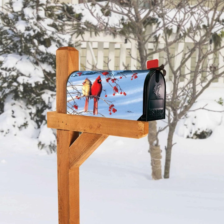 Winter Cardinals In Snow Mailbox Cover Mailwrap heartlandflags